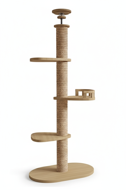 Arbre à chats XXL fixation sol-plafond "Tour d’Ambre"