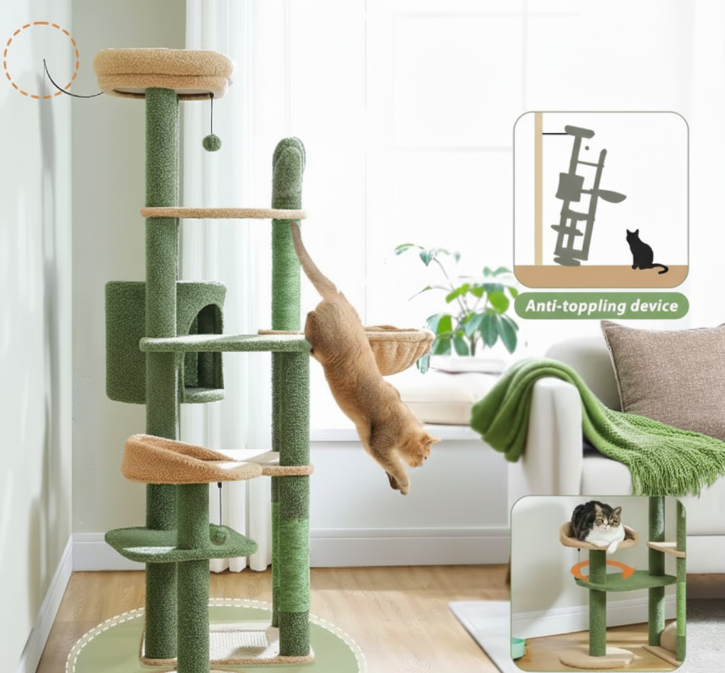 Cactus Titan™ – Arbre à chat géant design en forme de cactus