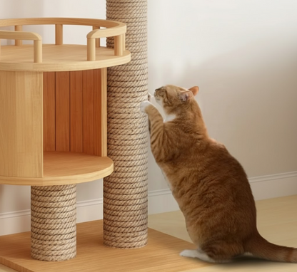 Arbre à chats XXL fixation sol-plafond "Tour d’Ambre"