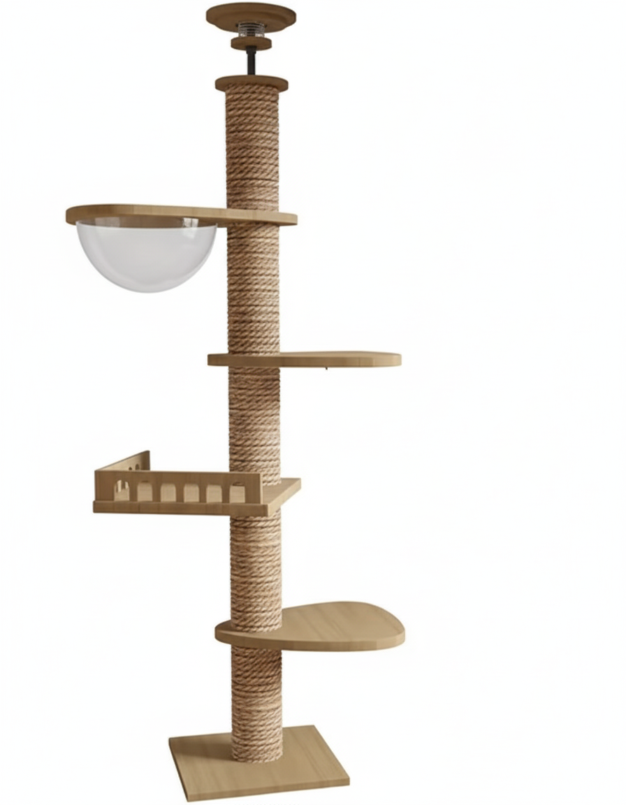 Arbre à chats XXL fixation sol-plafond "Tour d’Ambre"