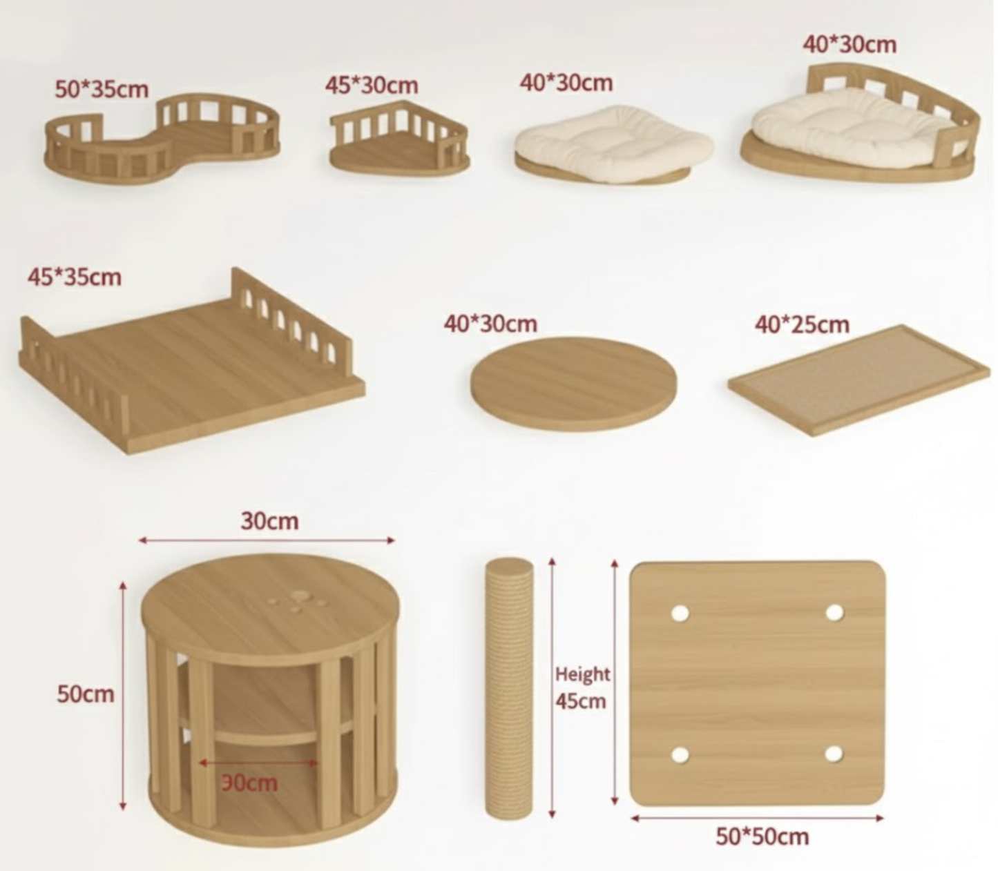 Arbre à chats XXL fixation sol-plafond "Tour d’Ambre"