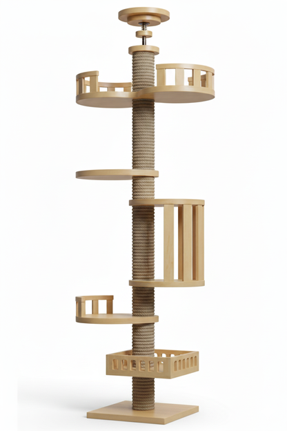 Arbre à chats XXL fixation sol-plafond "Tour d’Ambre"