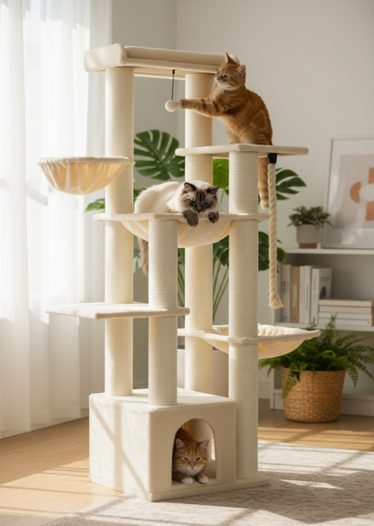 Tour Royale XXL™ – Arbre à chat robuste et majestueux pour grands félins