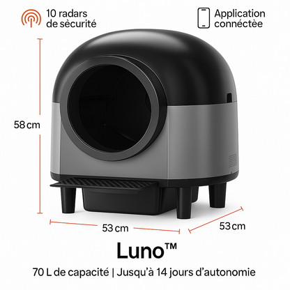 Luno™ – Litière automatique sphérique & silencieuse