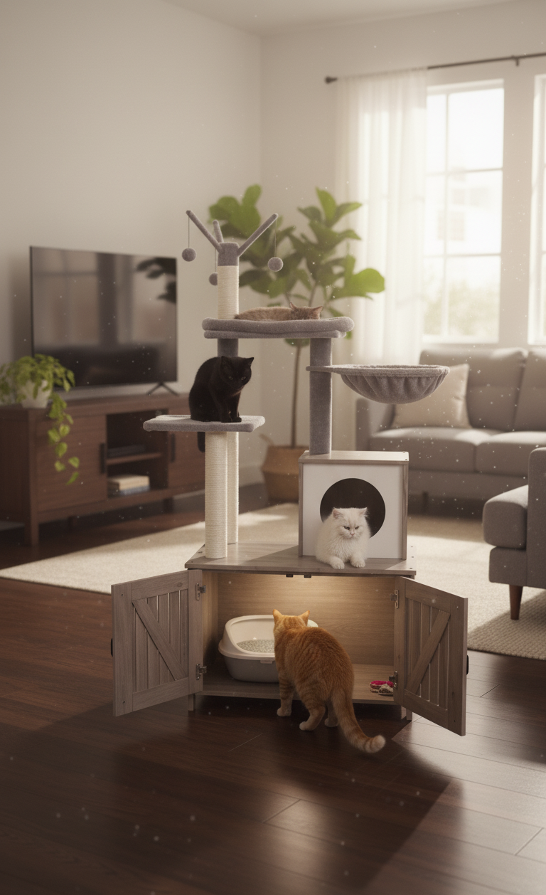 Ascendia™ – Arbre à chat de luxe multi-niveaux