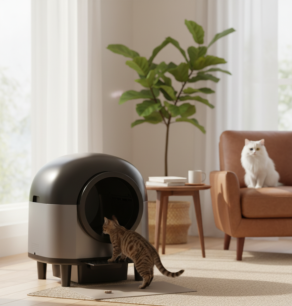 Luno™ – Litière automatique sphérique & silencieuse