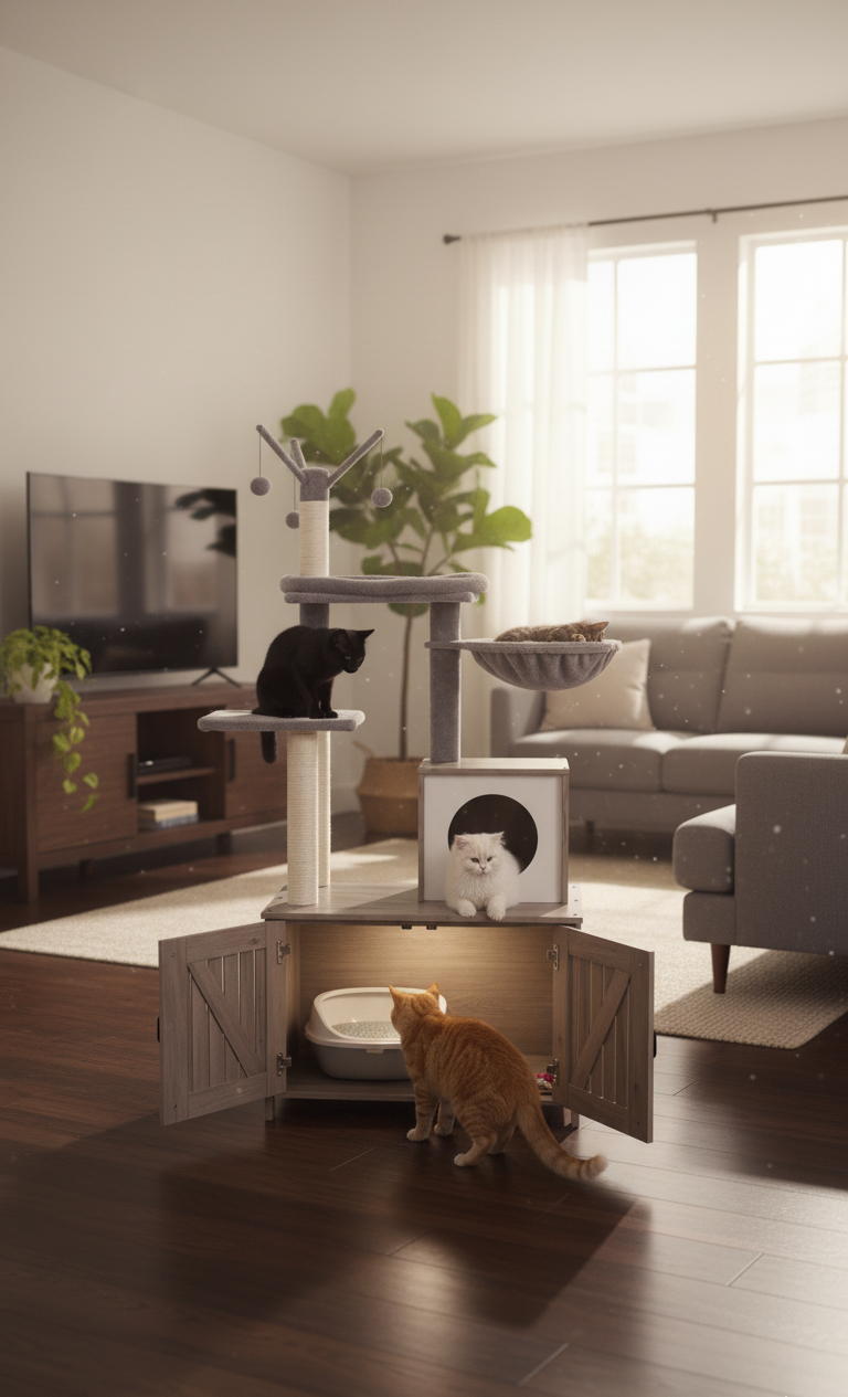 Ascendia™ – Arbre à chat de luxe multi-niveaux