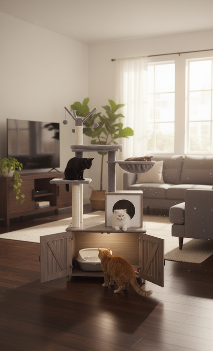 Ascendia™ – Arbre à chat de luxe multi-niveaux