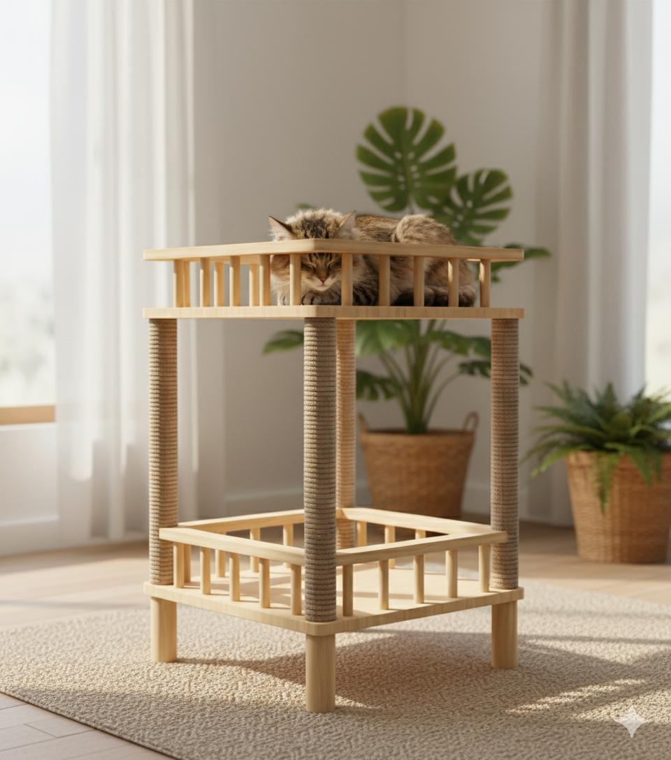 NaturaLine™ – Arbres & Condos en bois pour chats