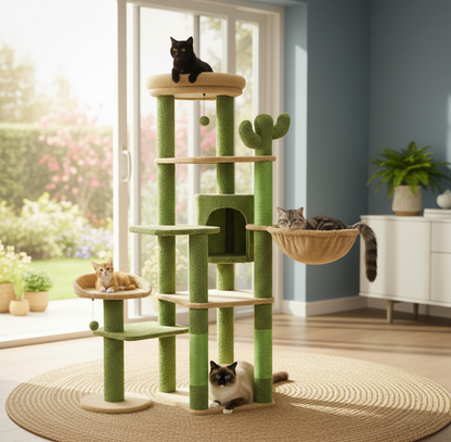 Cactus Titan™ – Arbre à chat géant design en forme de cactus