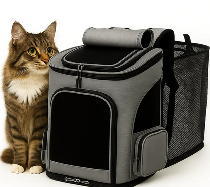 PurrPack™ – Sac à dos extensible et ventilé pour chats