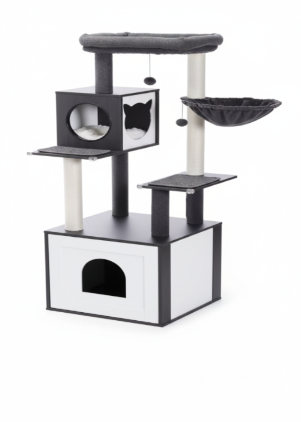 UrbanNest™ – Arbre à chat multi-niveaux en bois