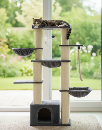Tour Royale XXL™ – Arbre à chat robuste et majestueux pour grands félins